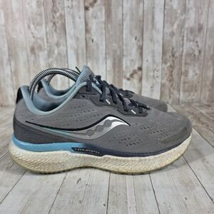 Saucony Triumph Women's Running Shoes Gray Blue Size 8.5 W Athletic Sneakers